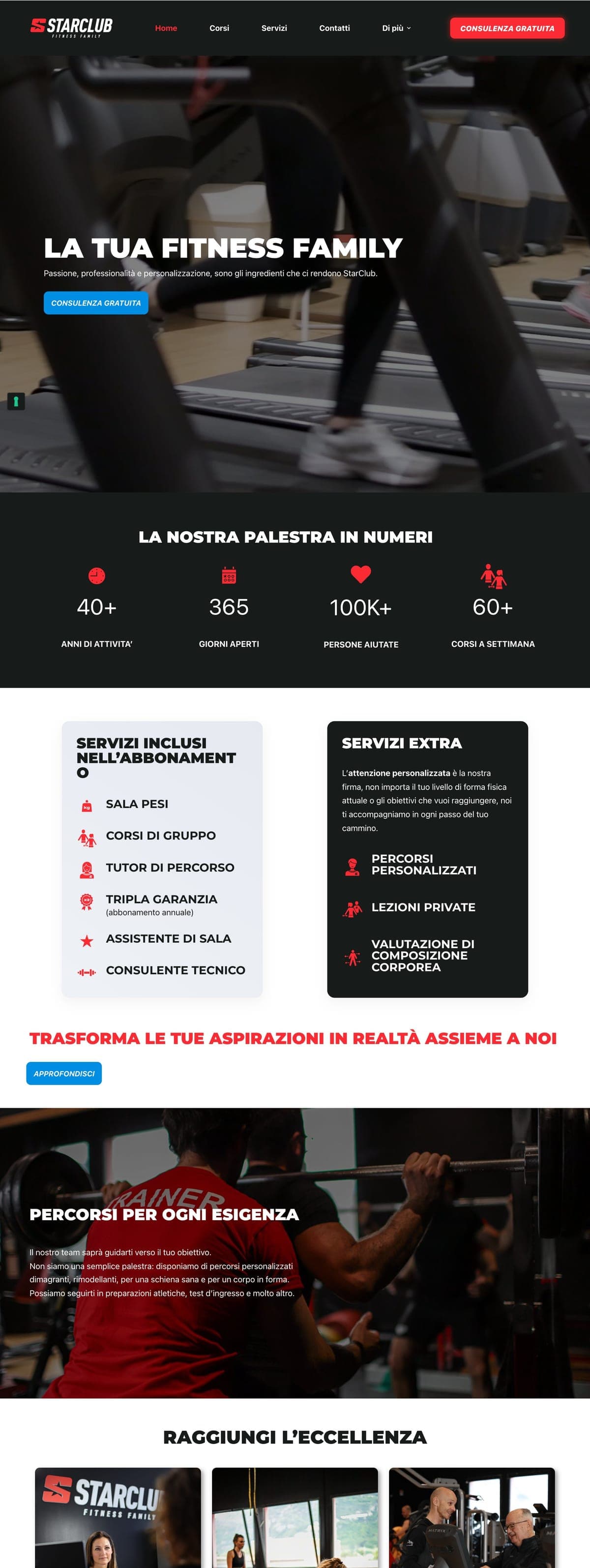 Il sito starclubfitness.com: «La tua fitness family», i corsi e le sedi