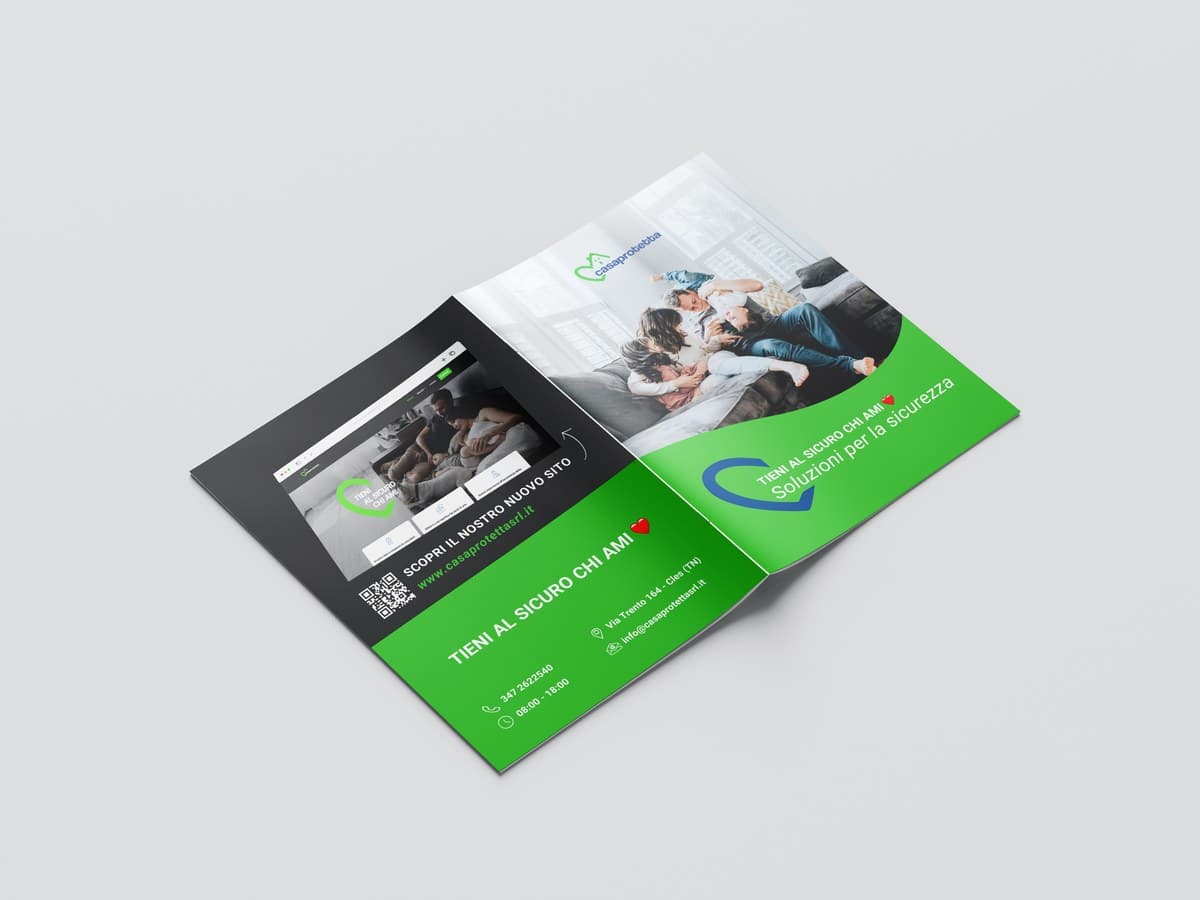 Brochure istituzionale Casa Protetta aperta, con il nuovo sito