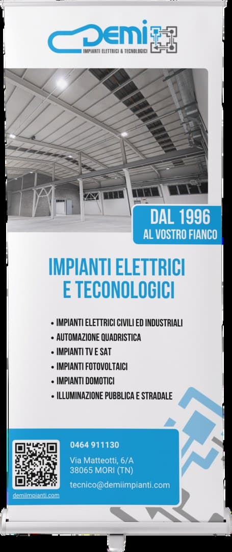 Pieghevole a 3 ante Demi Impianti: servizi e soluzioni tecnologiche