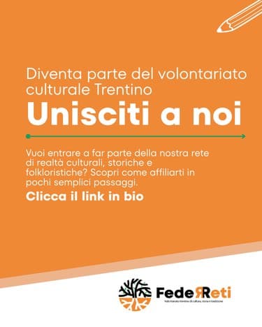 Post social FederReti «Unisciti a noi»: la call per il volontariato culturale trentino
