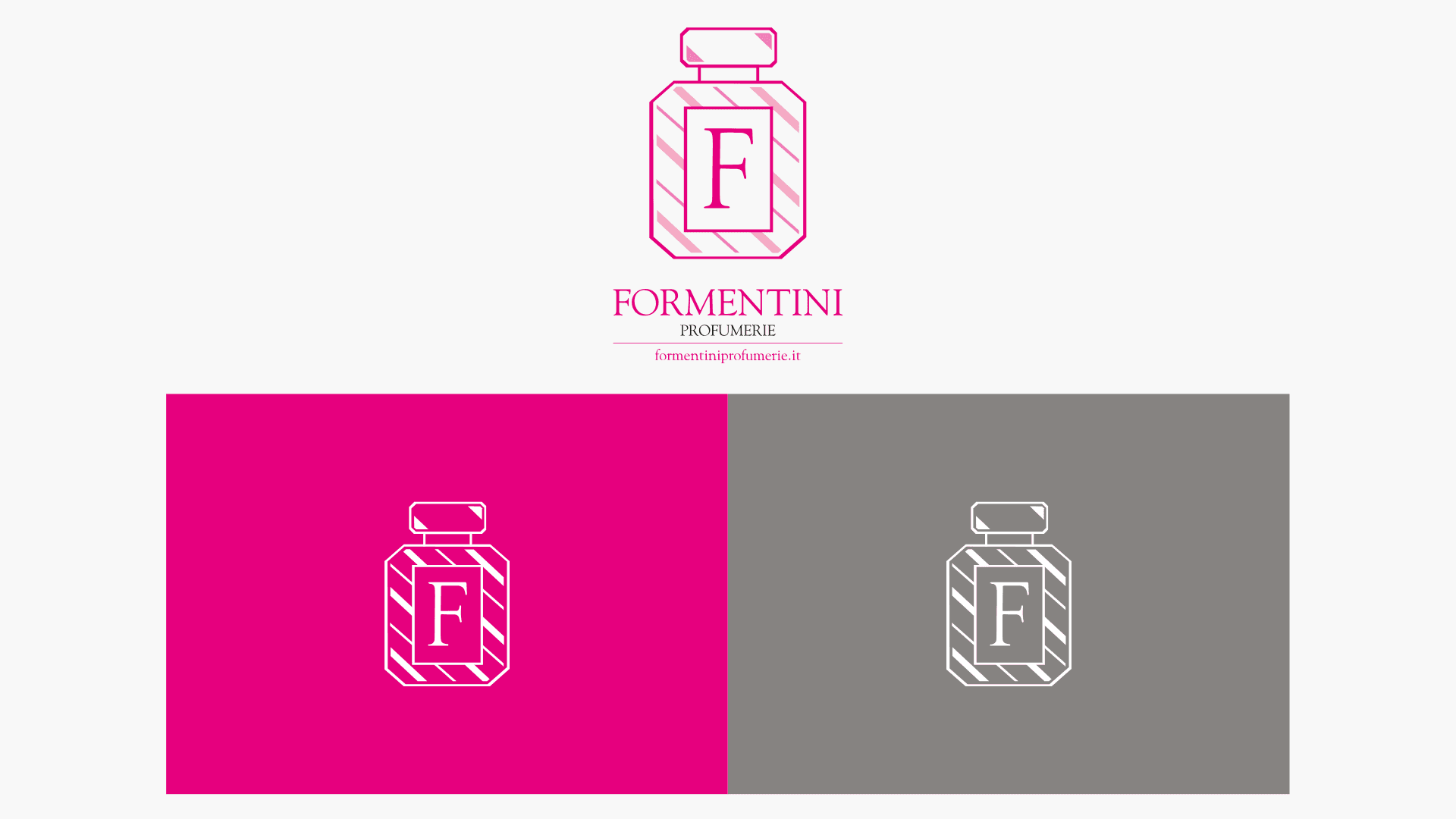 Il nuovo logo Formentini Profumerie e le sue varianti