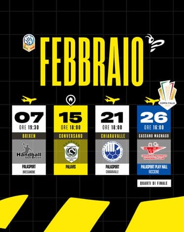 Grafica social di presentazione della squadra Pallamano Pressano