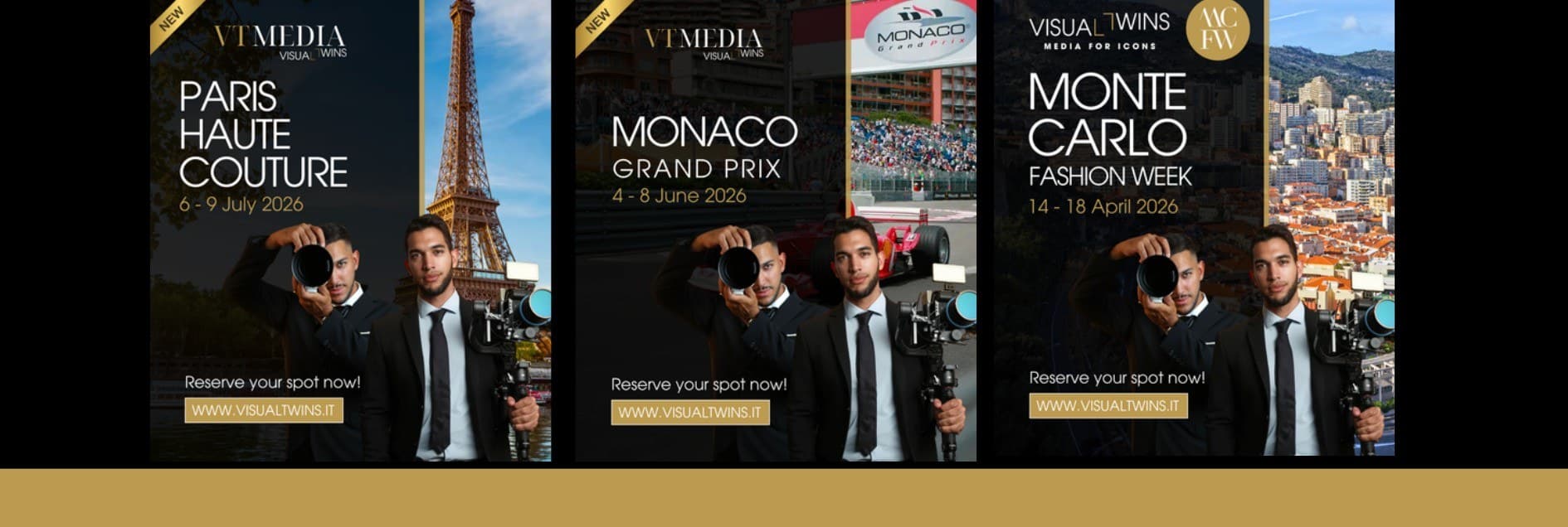 Campagne Visual Twins per Paris Haute Couture, Monaco Grand Prix e Monte Carlo Fashion Week