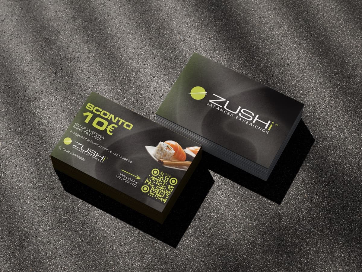 Gift card Zushi su superficie scura