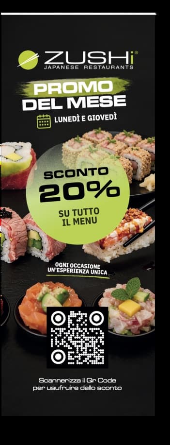 Roll-up Zushi con la promo del mese