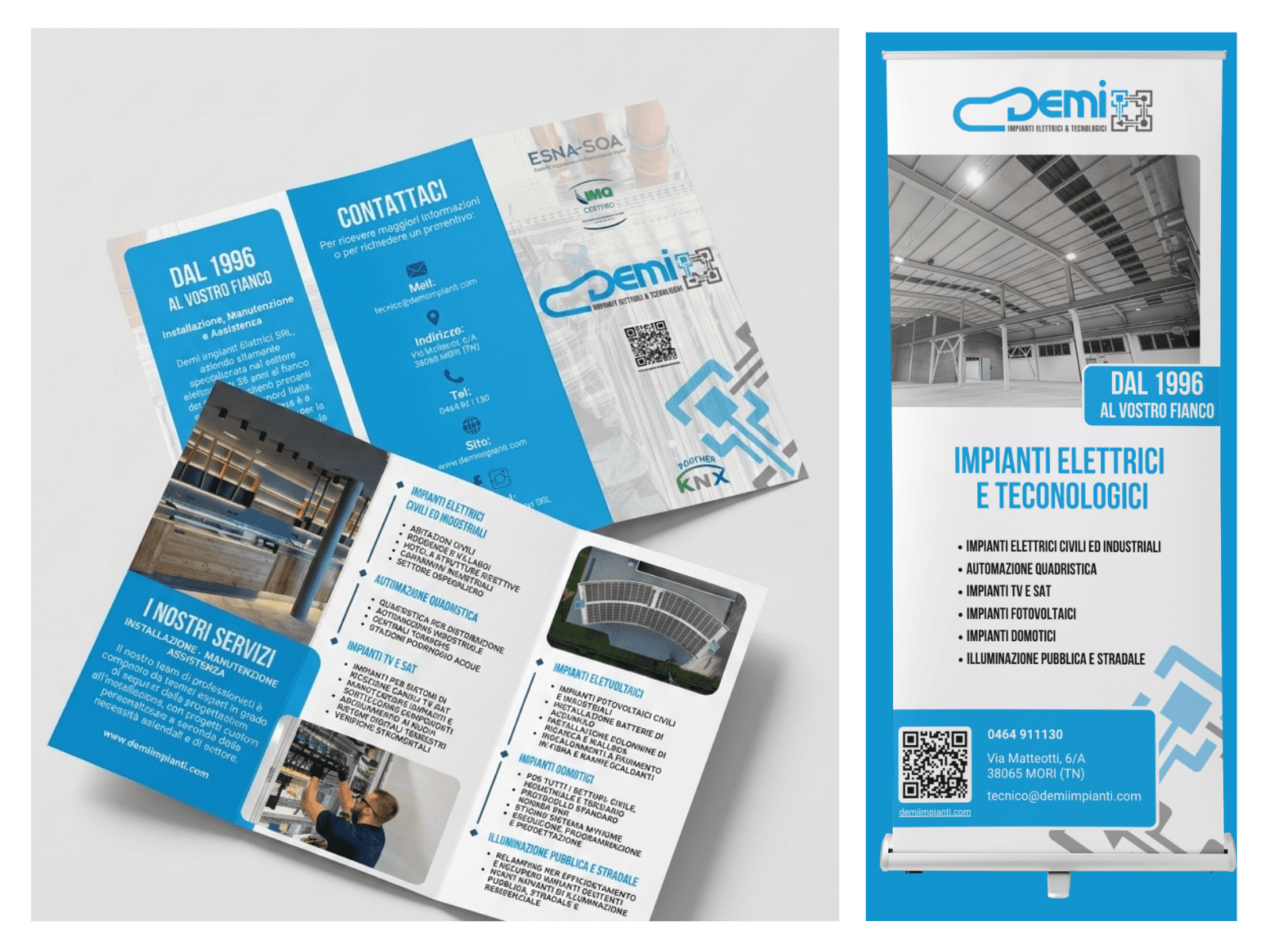 Brochure e roll-up Demi Impianti
